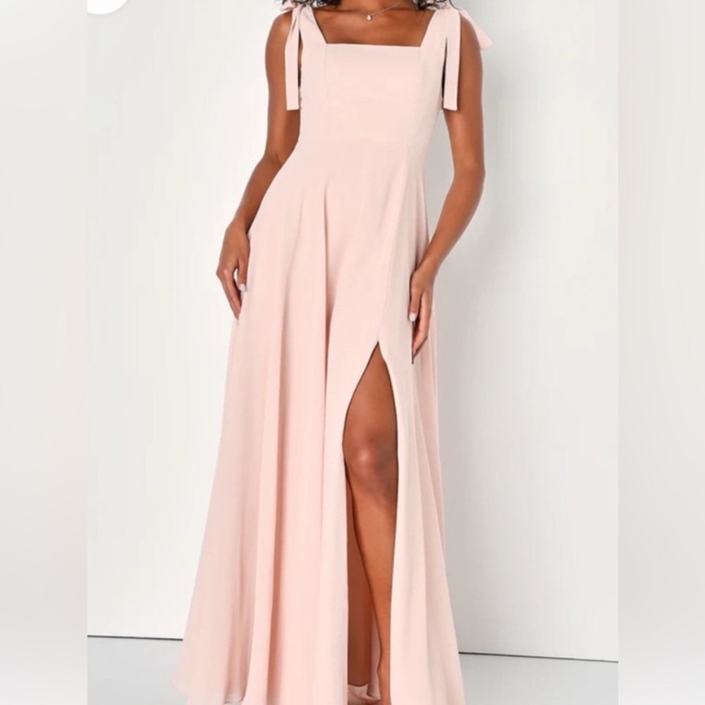 Lulu's Love Me Forever - Soft Pink Satin Dress